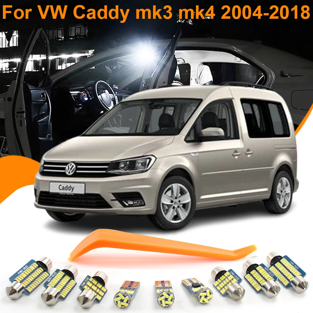 Luci Interne A Led Per Auto Canbus Per Vw Volkswagen Caddy 3 4 Mk3 Mk4 2004-2018 Accessori Per Veicoli Map Dome Reading Trunk Lamps