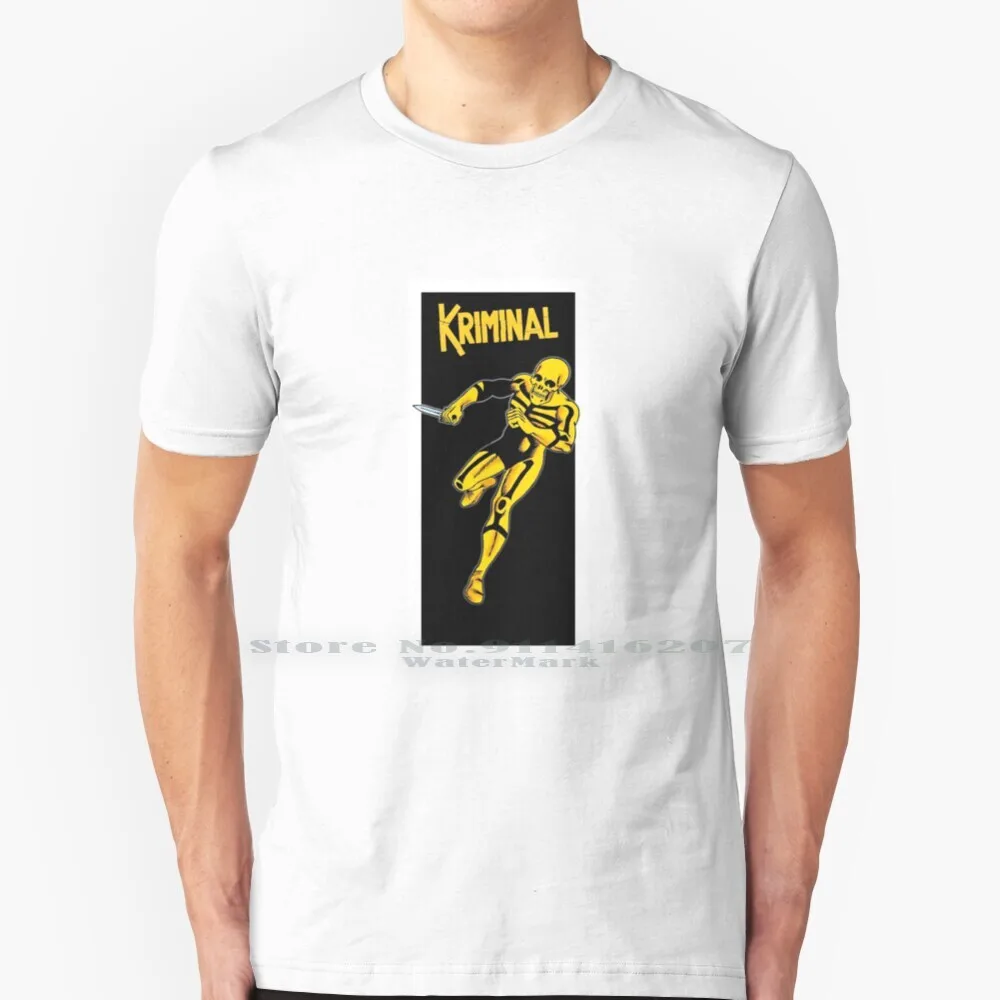 Maglietta Kriminal 100% Puro Cotone Kriminal Diabolik Satanik Uccisione Fumetti