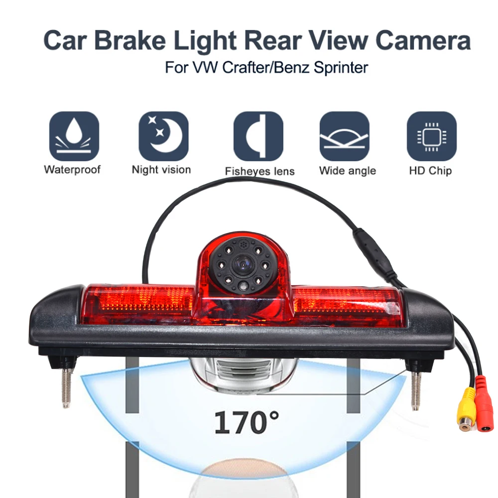 Ccd Luce Freno Auto Led Telecamera Posteriore Per Fiat Ducato X250 Citroen Jumper Iii Peugeot Boxer Iii Car Backup Telecamera Posteriore