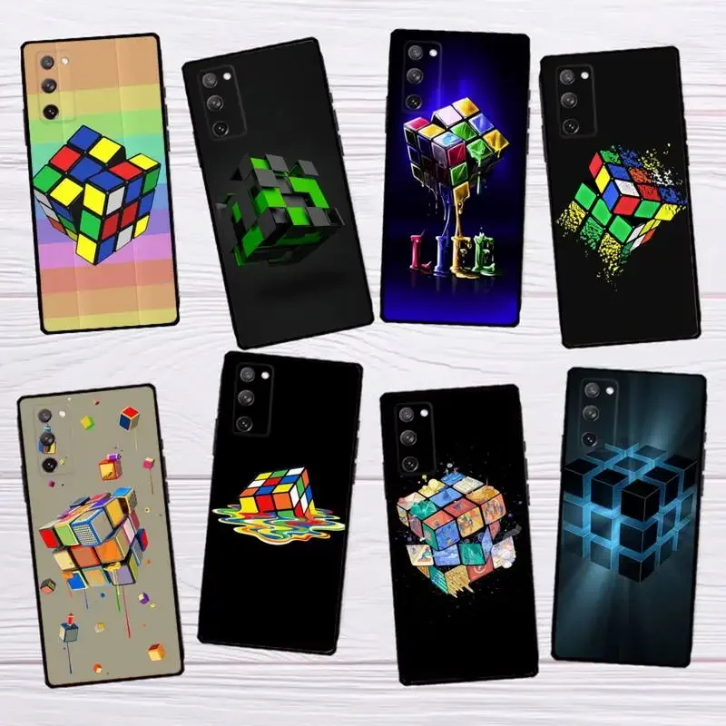 Divertente Custodia Per Telefono Cubo Di Rubiks Per Samsungs23 S22 S21 S20 Ultra Pro S10 S30Plus 20 Cover Ultra Nera