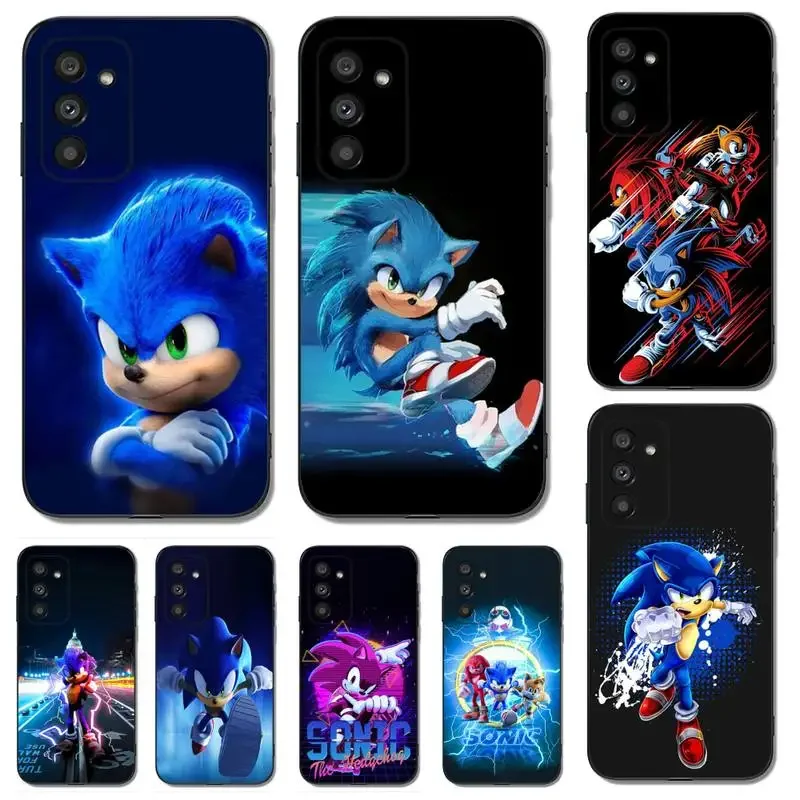 Custodia Per Telefono Cartoon Hedgehog S-Sonic Per Samsungs23,S22,S21,S20 Ultra Pro S10,S30Plus,20 Cover Ultra Nera