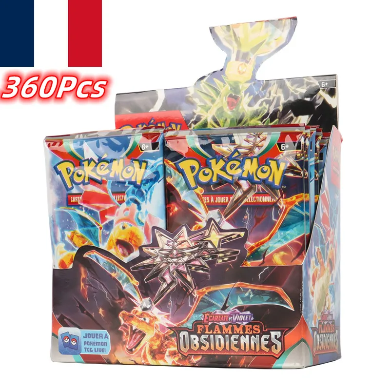 Versione Francese Pokemon Tcg: 360 Pezzi Scarlatto E Viola Ossidiana Fiamme Booster Box Pokemon Cards 36 Pack Box