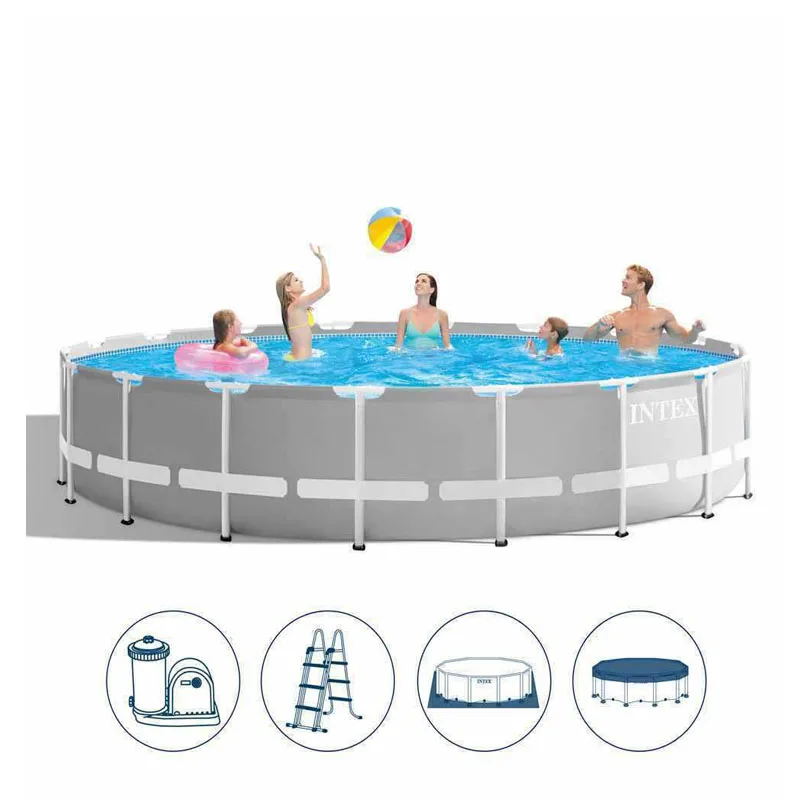 Intex 549*122 Cm Piscina Rotonda Con Struttura In Metallo Set Per Piscina Rack Per Tubi Stagno Grande Pompa Filtro Per Piscina Fuori Terra Agp