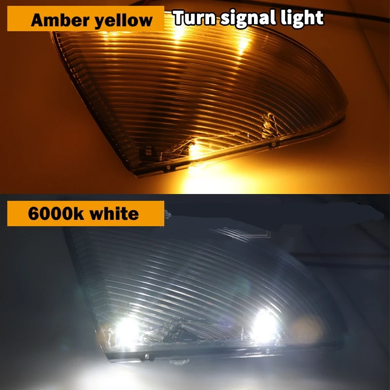 1Pcs Smoked Rearview Mirror Side Light 68064948Aa For Dodge Ram 1500 2500 2010-2018 68064948Aa Yellow And White Auto Led Lights
