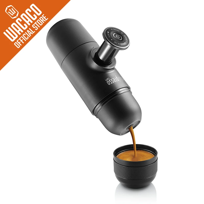 Wacaco Minipresso Gr, Macchina Per Caffè Espresso Portatile, Compatibile Caffè Macinato, Piccolo/Mini Travel Macchina Per Il Caffè.