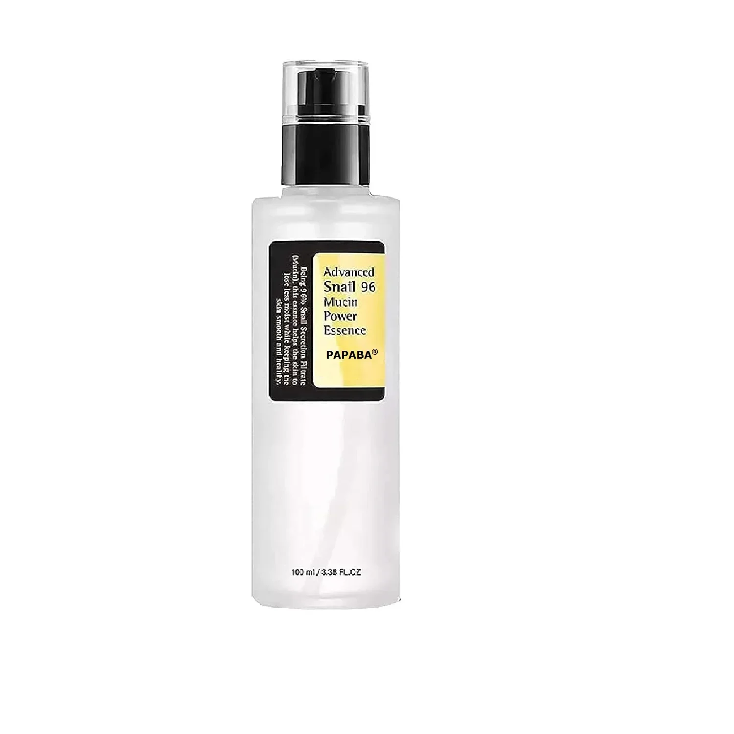 Snail Mucin Serum 96% Power Repairing Essence Siero Idratante Per Il Viso Con Filtrazione Di Secrezione Di Lumaca 3.38 Fl.Oz 100Ml