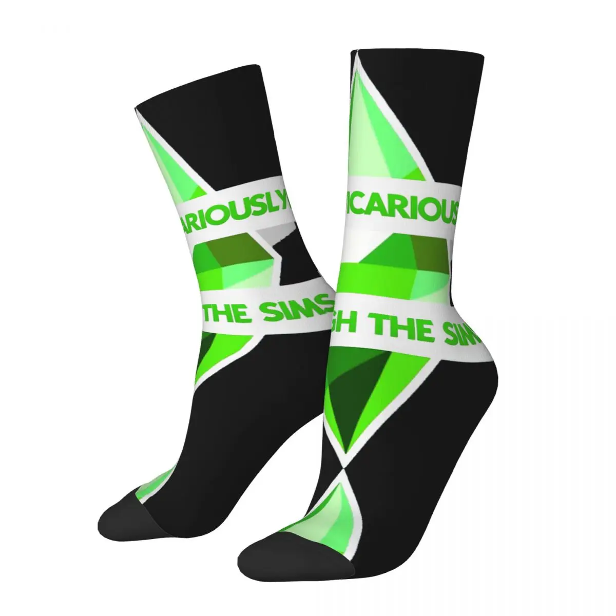 Happy Funny Vicarially Calzini Da Uomo Retro Harajuku The Sims 4 Business Simulation Game Street Style Novità Crew Crazy Sock