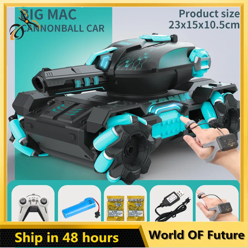 2.4G Rc Car Toy 4Wd Water Bomb Tank Rc Toy Shooting Competitivo Gesto Controllato Serbatoio Telecomando Drift Car Kids Boy Toys