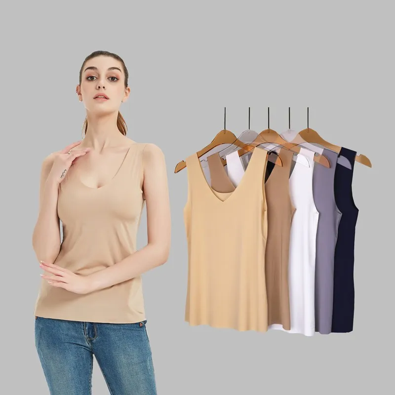 Plus Size 5Xl New Vest Tops Sexy Senza Maniche Crop Top Donna Ice Silk Canotta T-Shirt Femminile Bottoming Shirt Intimo Senza Cuciture