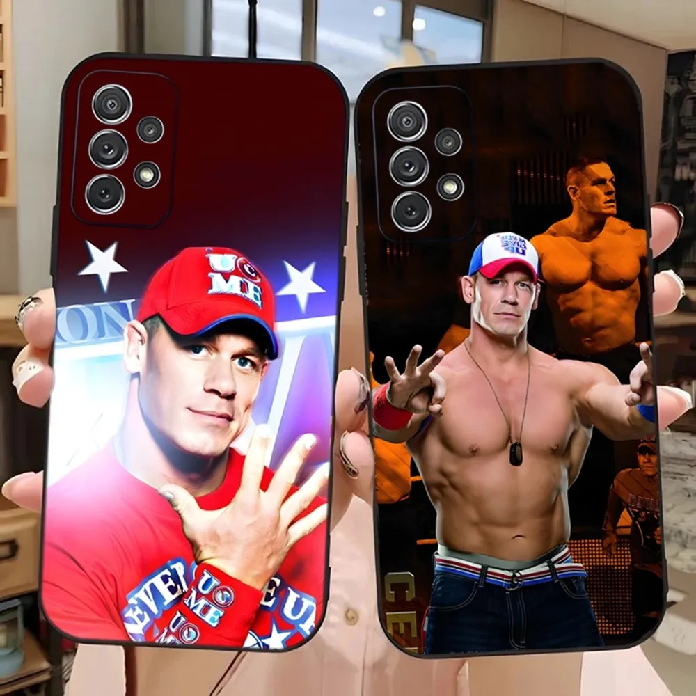 Custodia Per Telefono Wrestling Star John Cena Per Samsung Galaxy A13,A21S,A22,A31,A32,A52,A53,A71,A80,A91 Cover Morbida Nera Per Telefono