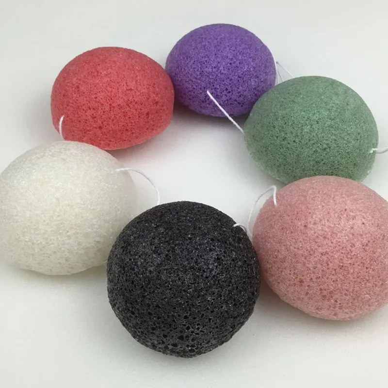 4 Pezzi Esfoliante Cleanse Konjac Sponge Natural Konjac Konnyaku Puff Face Wash Spugna Per La Pulizia Esponja Maquiagem Makeup Konjac
