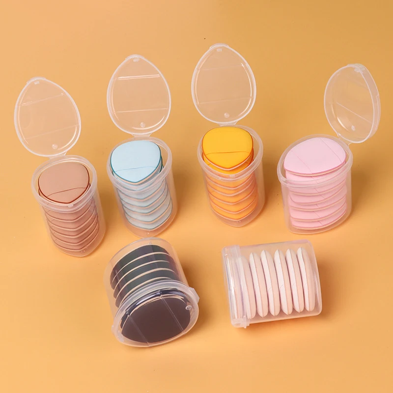 7Pcs Mini Size Cuscino Cosmetico Professionale Puff Concealer Foundation Detail Puff Finger Puff Set Trucco Spugna Strumento Di Bellezza