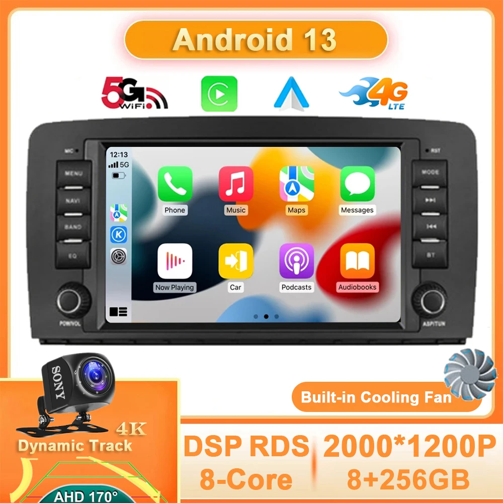 Android 13 Wireless Carplay Per Mercedes Benz Classe R Classe R R280 W251 R300 2005 - 2017 Autoradio Autoradio Lettore Multimediale