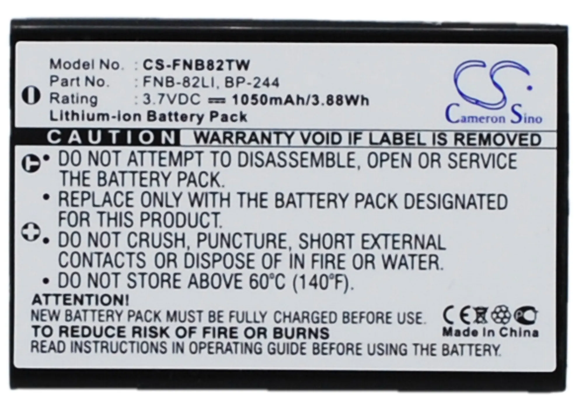 Batteria Walkie-Talkie Per Yaesu Vr-160, Vx-1, Vx-2, Vx-2E, Vx-2R, Vx-3, Fnb-82Li