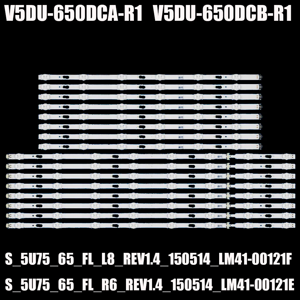 Striscia Di Retroilluminazione A Led Da 16 Pezzi Per Samsung Ue65Ju6500 Un65Ju6500 Un65Ju6400 Un65Ju7100 Un65Ku6300 Bn96-34809A Bn96-34810A Ue65Ju7090