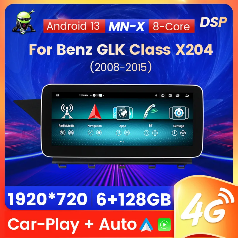 Android 13.0 Car Dvd Gps Navigatino Multimedia Radio Per Mercedes Benz Classe Glk X204 2008-2015 Ntg 4.0 4.5 Carplay Stereo