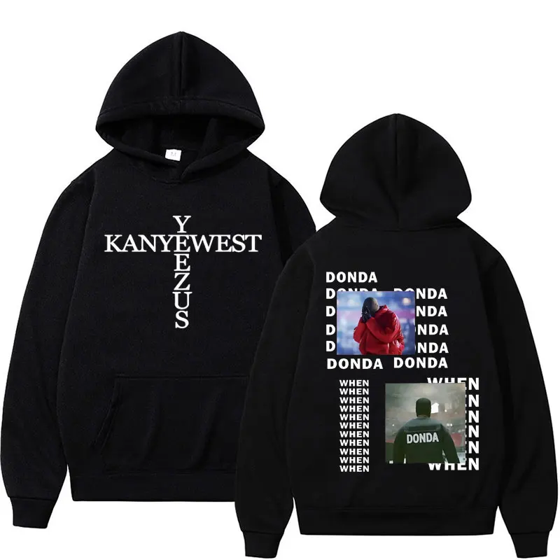 Rapper Kanye West Yeezus Felpa Con Cappuccio The Life Of Pablo Donda Album Felpe Uomo Donna Retro Hip Hop Pullover Felpe Con Cappuccio Streetwear
