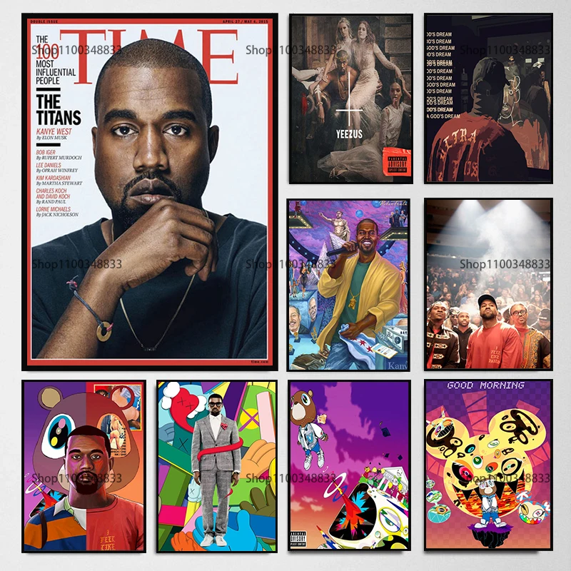 Rapper Kanye West Series Yeezus/Homecoming Album Cover Canvas Painting Wall Poster Camera Da Letto Decorazione Della Casa Fan Raccogliere Opere D'Arte