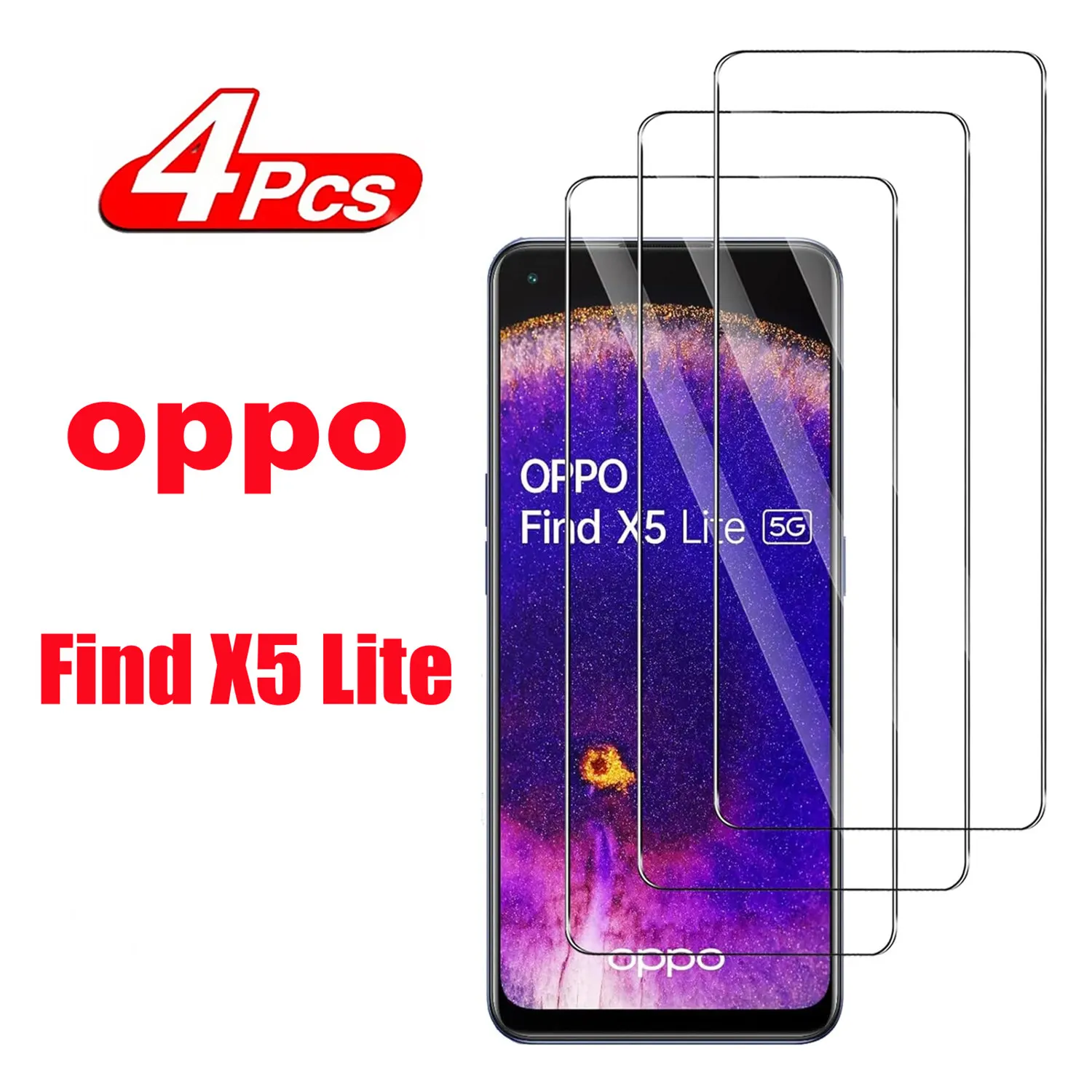2/4 Pz Per Oppo Find X5 Lite Pellicola Proteggi Schermo In Vetro Per Oppo Find X5 Lite Vetro Temperato 9H Per Oppo Find X5 Lite Glass
