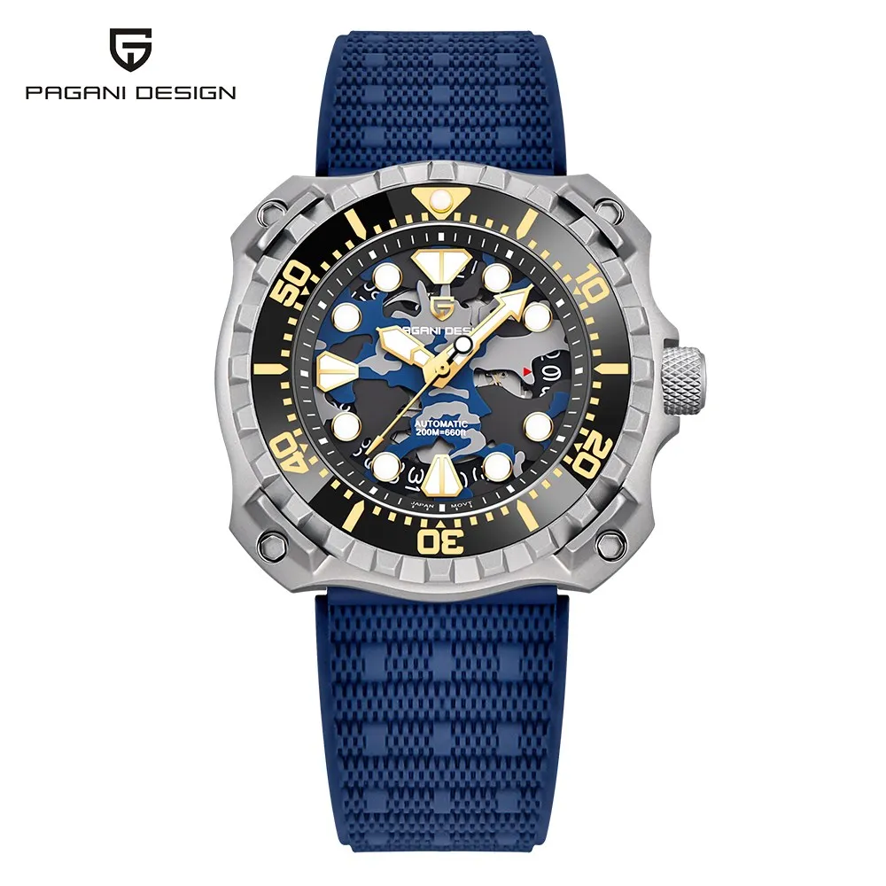 2022 Pagani Design New 40Mm Titanium Men Diver Orologio Meccanico Nh35 Sapphire 200M Orologio Automatico Impermeabile Relogio Masculino