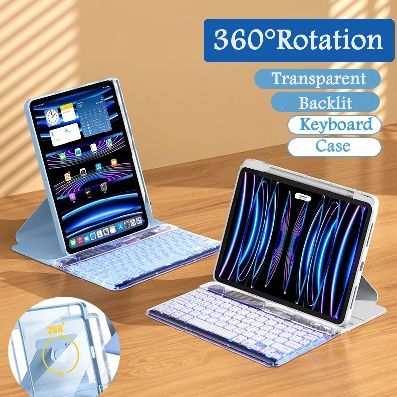Custodia Magnetica Con Rotazione A 360 ° Per Xiaomi Pad 6 Pro 11 5 Pro Per Xiaomi Pad 6 Pad 5 11 Pollici 7 Colori Cover Per Tastiera Retroilluminata