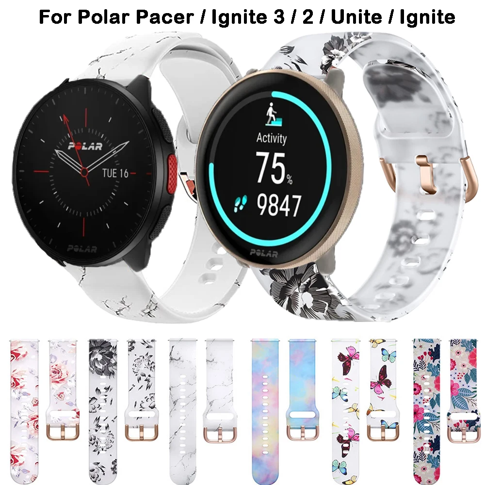 Cinturino Da 20Mm Per Polar Pacer Wristband Per Polar Ignite 3 / 2 / Unite / Ignite Cinturino Sportivo Con Cinturino In Silicone
