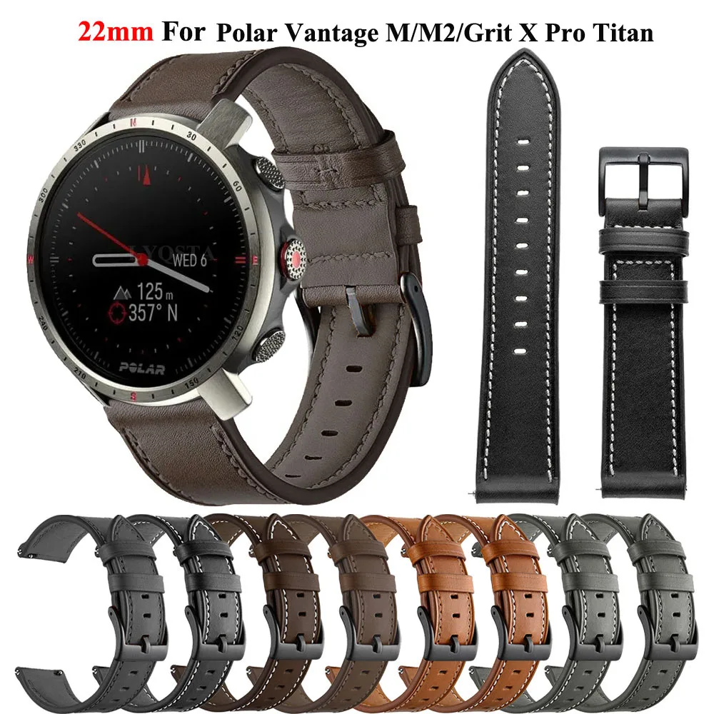 Cinturino Per Polar Grit X Pro Titan Smartwatch Cinturino In Pelle Per Polar Vantage M2/Ignite 3/Unite Wristband Polar Pacer Bracciale