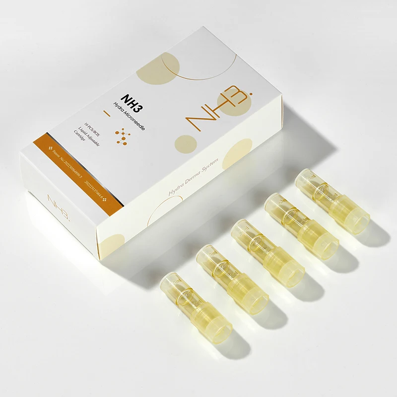 Um7 Um8 Dermapen Hydra Needle Cartucce 10 Pcs 0.25Mm 0.5Mm 1.0Mm 12 Pin Aghi Nano Silicon Meso Therapy Derma Pen Mts Head