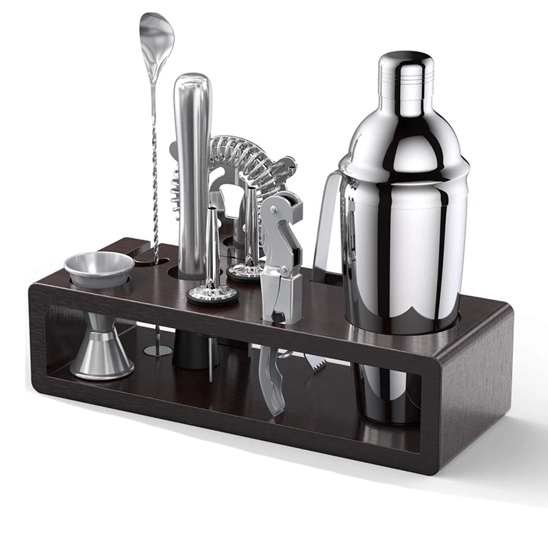 Set Shaker Da Cocktail Con Supporto, Kit Da Bar Accessori Per Strumenti Da Bar Set Da Bar Set Shaker Da Cocktail Per La Casa, Bar