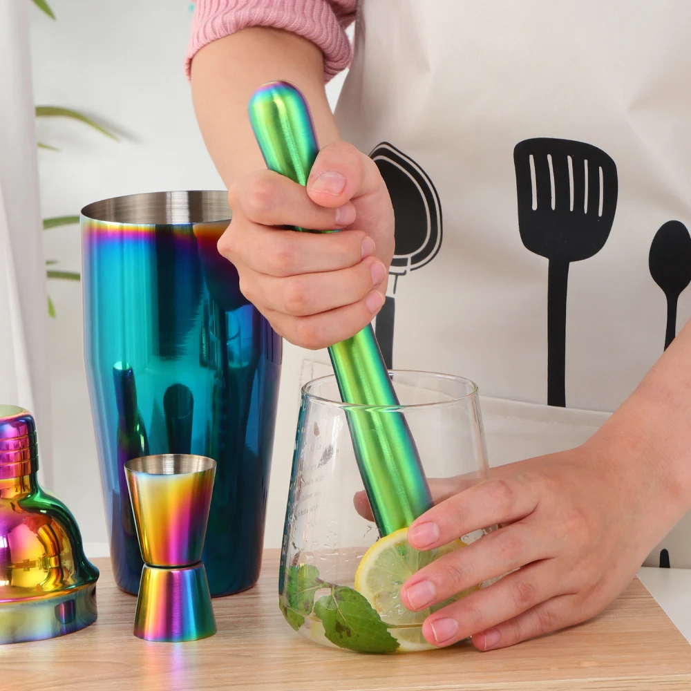 1-5Pcs Set Da Cocktail In Acciaio Inossidabile Kit Da Barista Boston Shaker Bicchiere Da Vino Miscelatore Da Cocktail Martini Shaker Set Da Bar