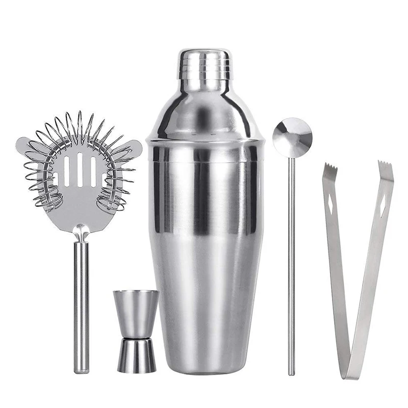 Set Da Cocktail In Acciaio Inossidabile Upors Set Da 550Ml/750Ml Set Da Cocktail Con Muddler Jigger Bar Cucchiaio Ice Tong Barista Kit Bar Set