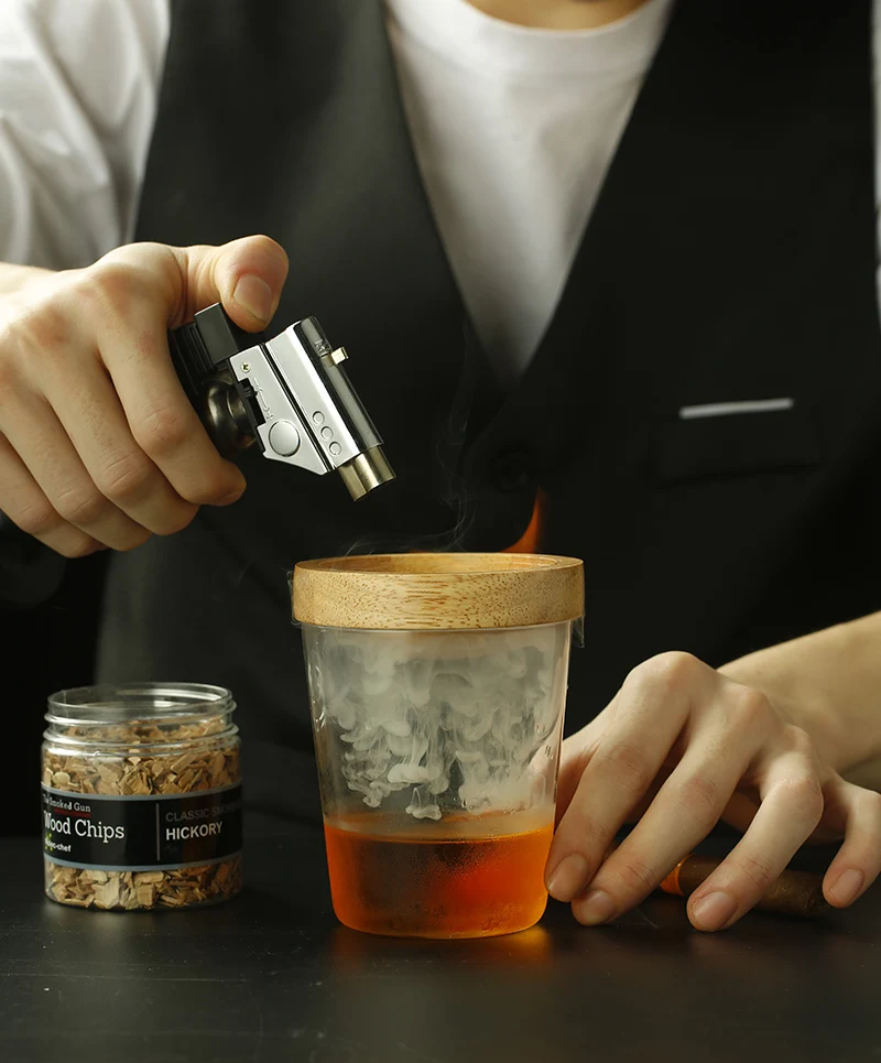 Cocktail Smoker Whisky & Bourbon Cocktail Smoker Kit Old Fashioned Camino Drink Smoker Per Infuse Cocktail Regali Per Gli Uomini