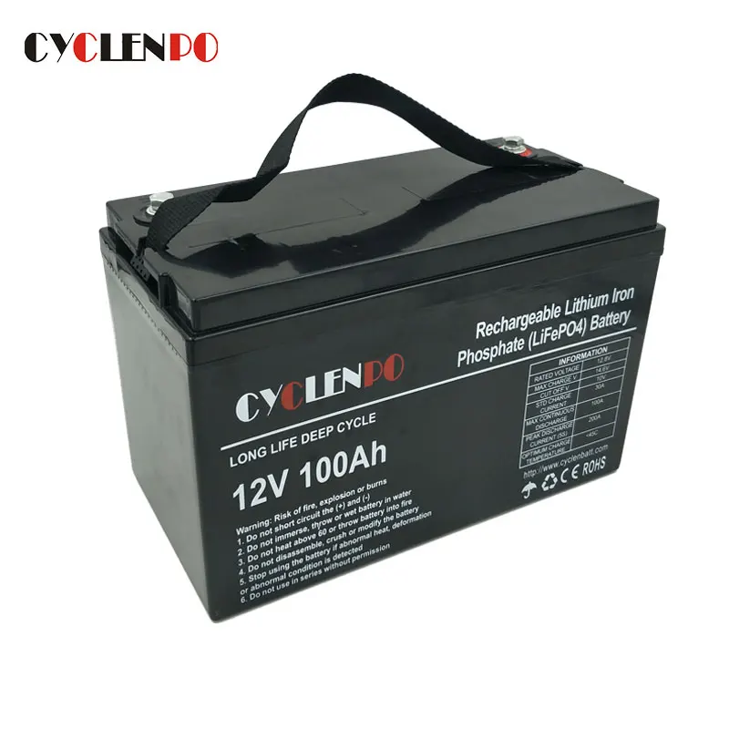 Fabbrica All'Ingrosso Lifepo4 Lithium-Batterie 12V 100Ah Con Bms Per Wohnmobil Boat Solar