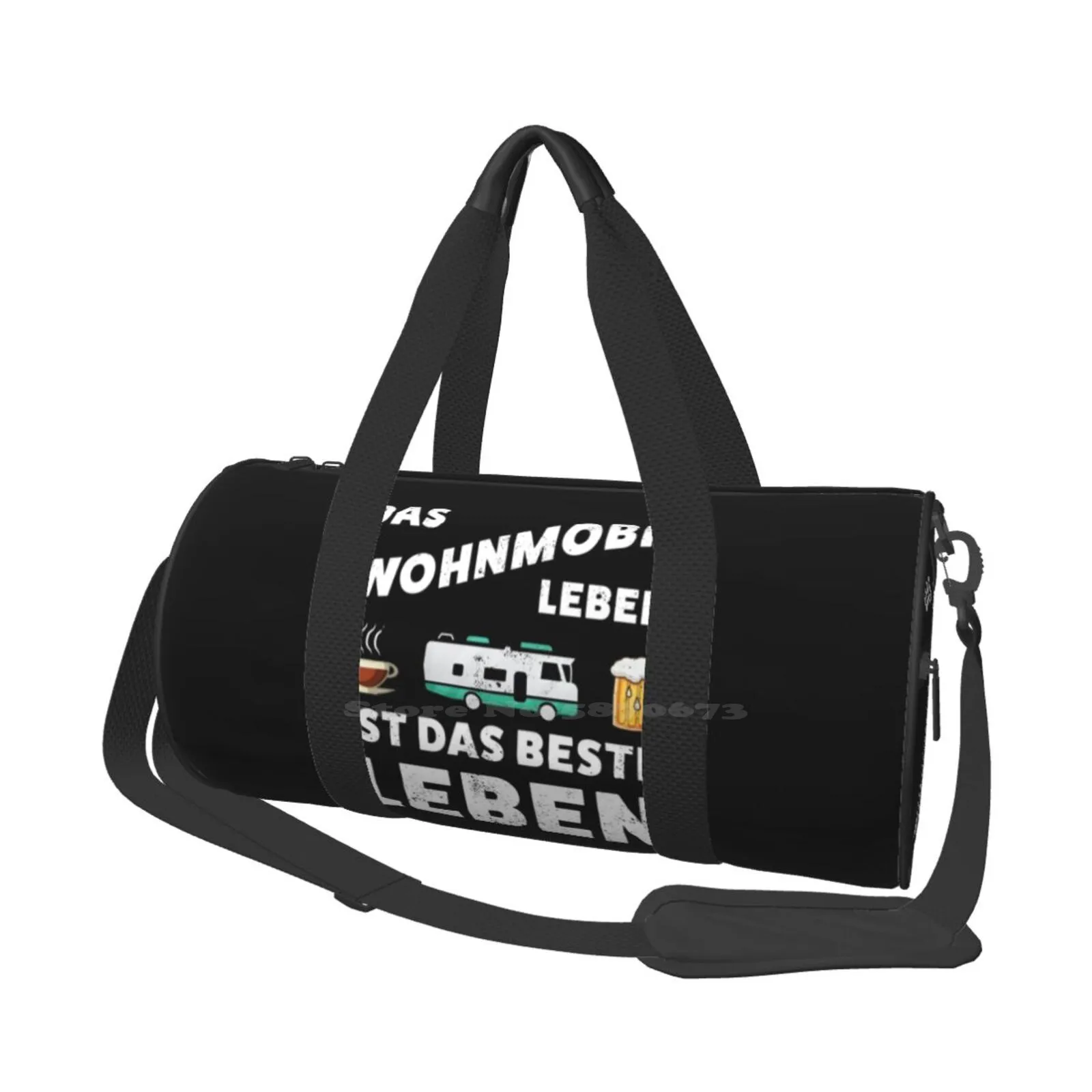 Das Wohnmobil Leben Ist Das Beste Leben! Borsa A Tracolla Borsa Casual Per La Scuola Di Viaggio Sportiva Wohnmobil Wohnwagen Camp Camping