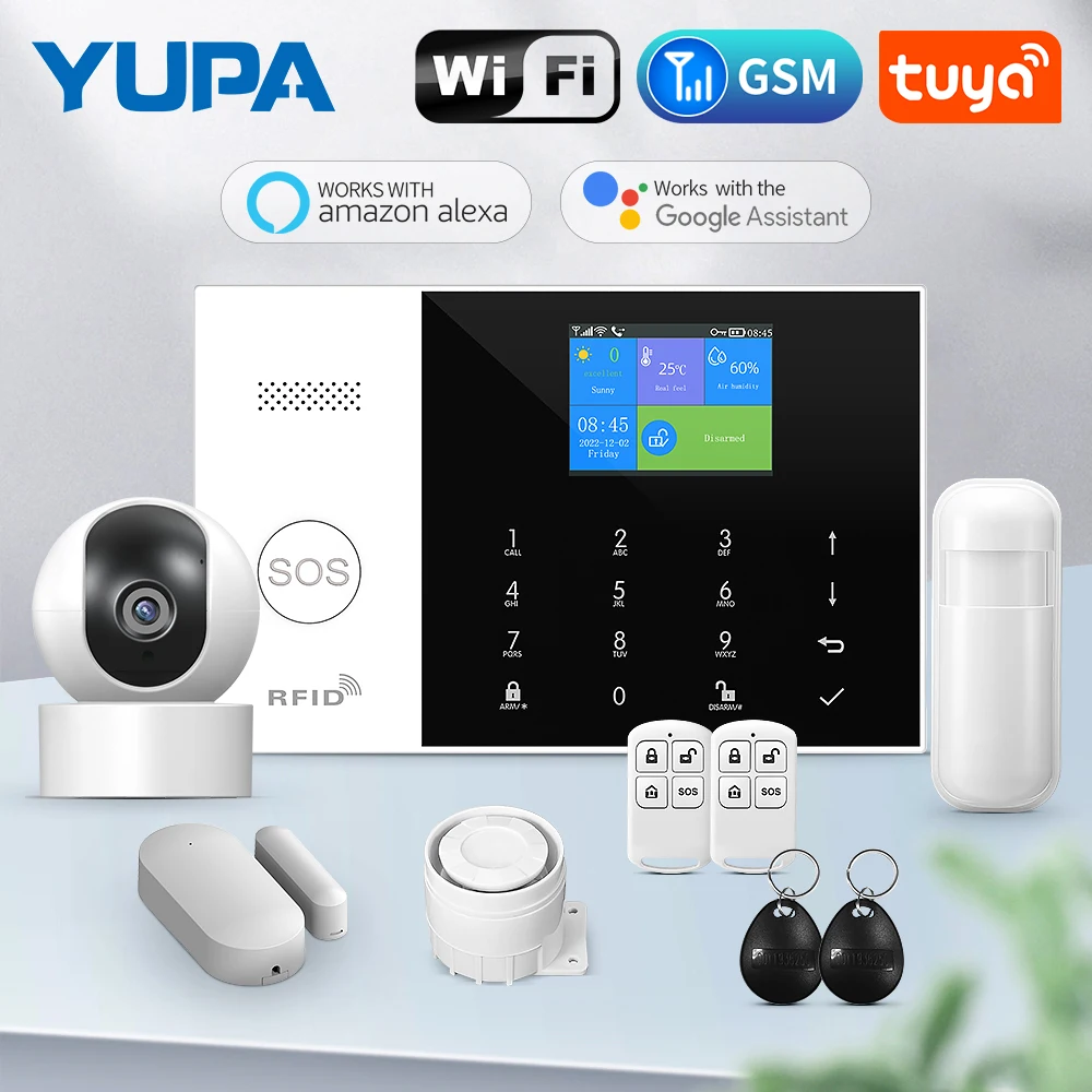 Nuovo Sistema Di Allarme Di Sicurezza Domestica Gsm Per Tuya Smart Home Wifi Antifurto Funziona Alexa E Google Alarma De Seguridad Para El Hogar