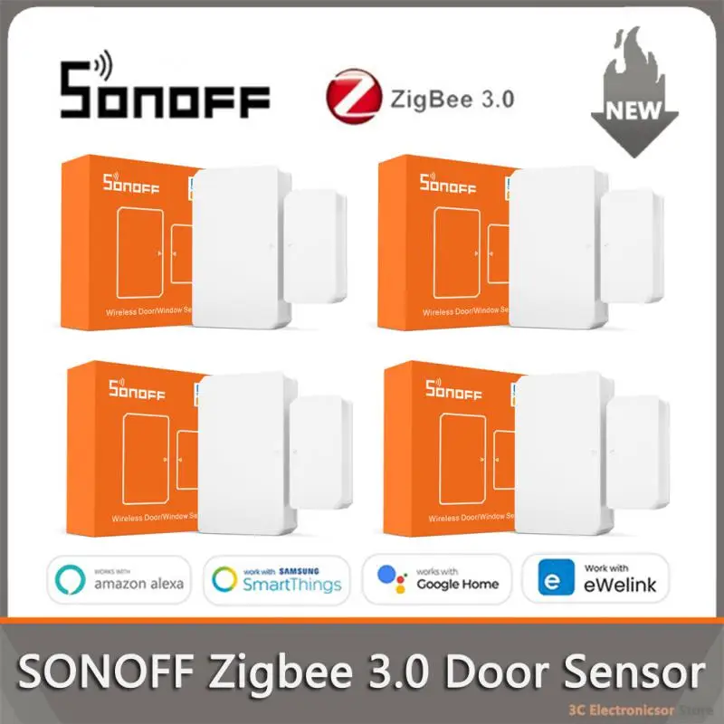1-10 Pz Sonoff Zigbee Sensore Porta Sonoff Snzb-04 Allarme Di Sicurezza Per Ewelink Sonoff Zbbridge Richiesto Lavoro Con Alexa Google Home