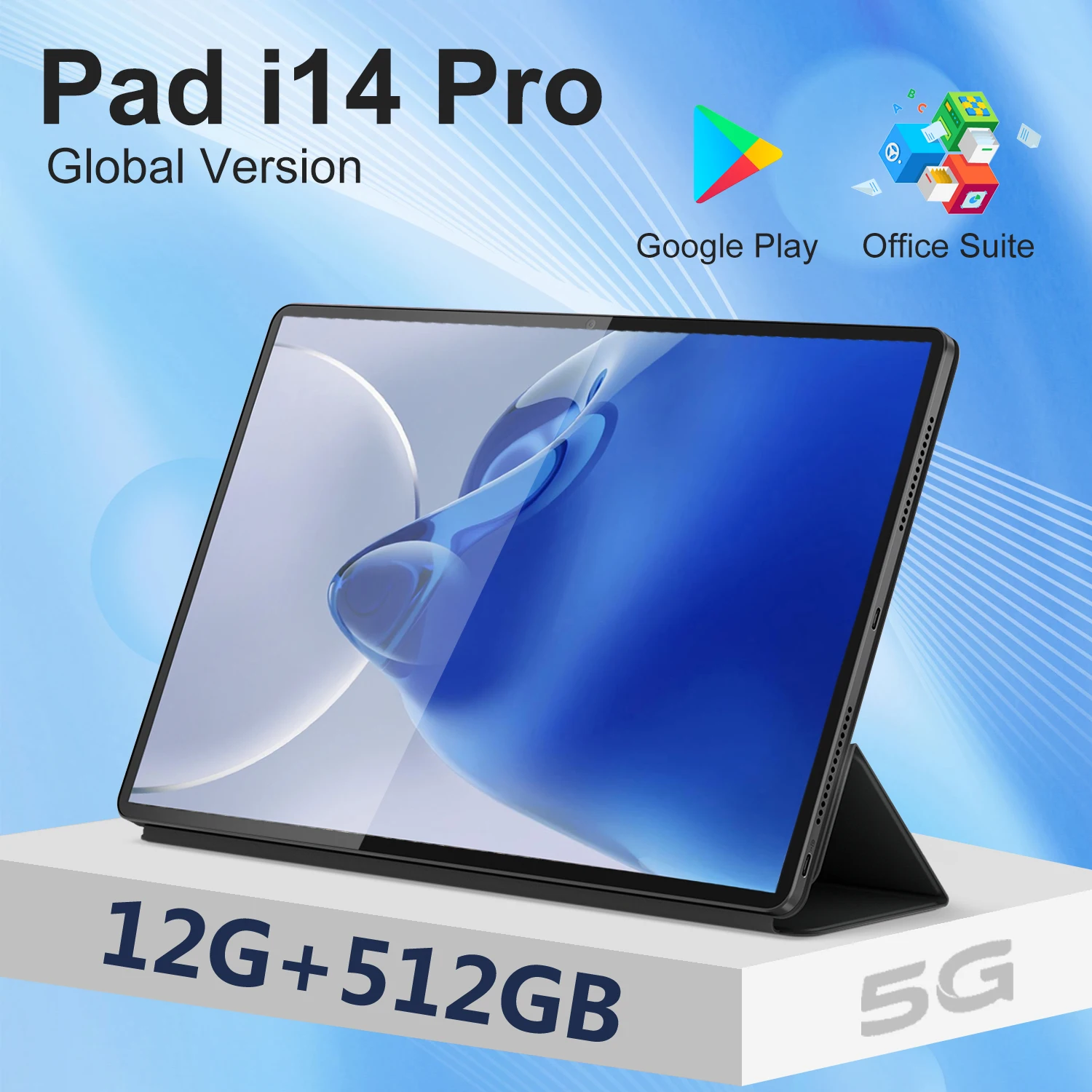 Nuovo Tablet Pad Android 12.0 I14 Pro 10.1 Pollici 12G + 512Gb Global Tablette 4G Dual Sim Card O Wifi Google Play Tablet