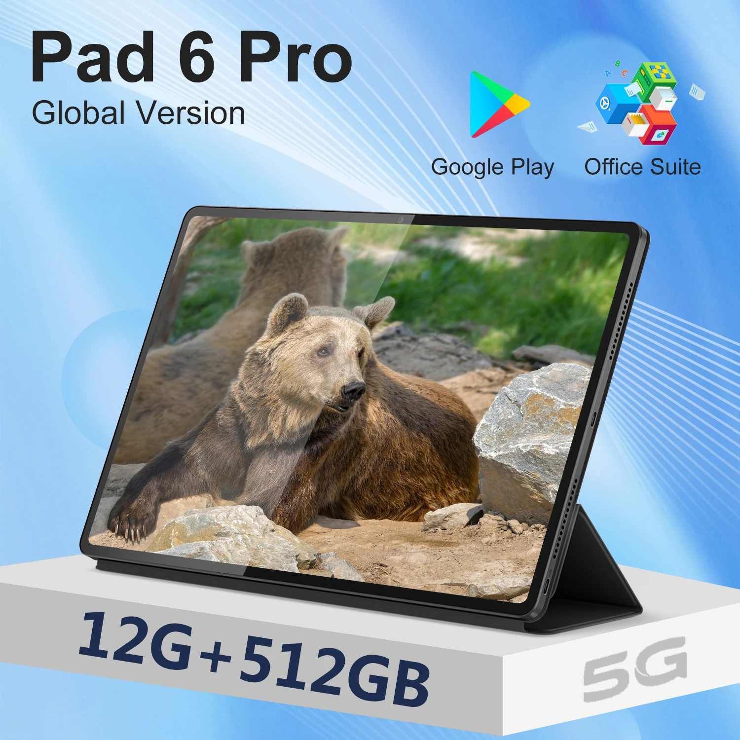 Tablet Android 12.0 Mi Pad 6 Tablet 10.1 Pollici 12G + 512Gb Global Tablette 5G Dual Sim Card O Wifi Google Play Tablet