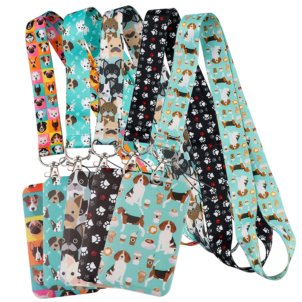 Pet Dog Paw Neck Strap Lanyards For Keys Keychain Badge Holder Id Credit Card Pass Hang Rope Lariat Accessories Gifts