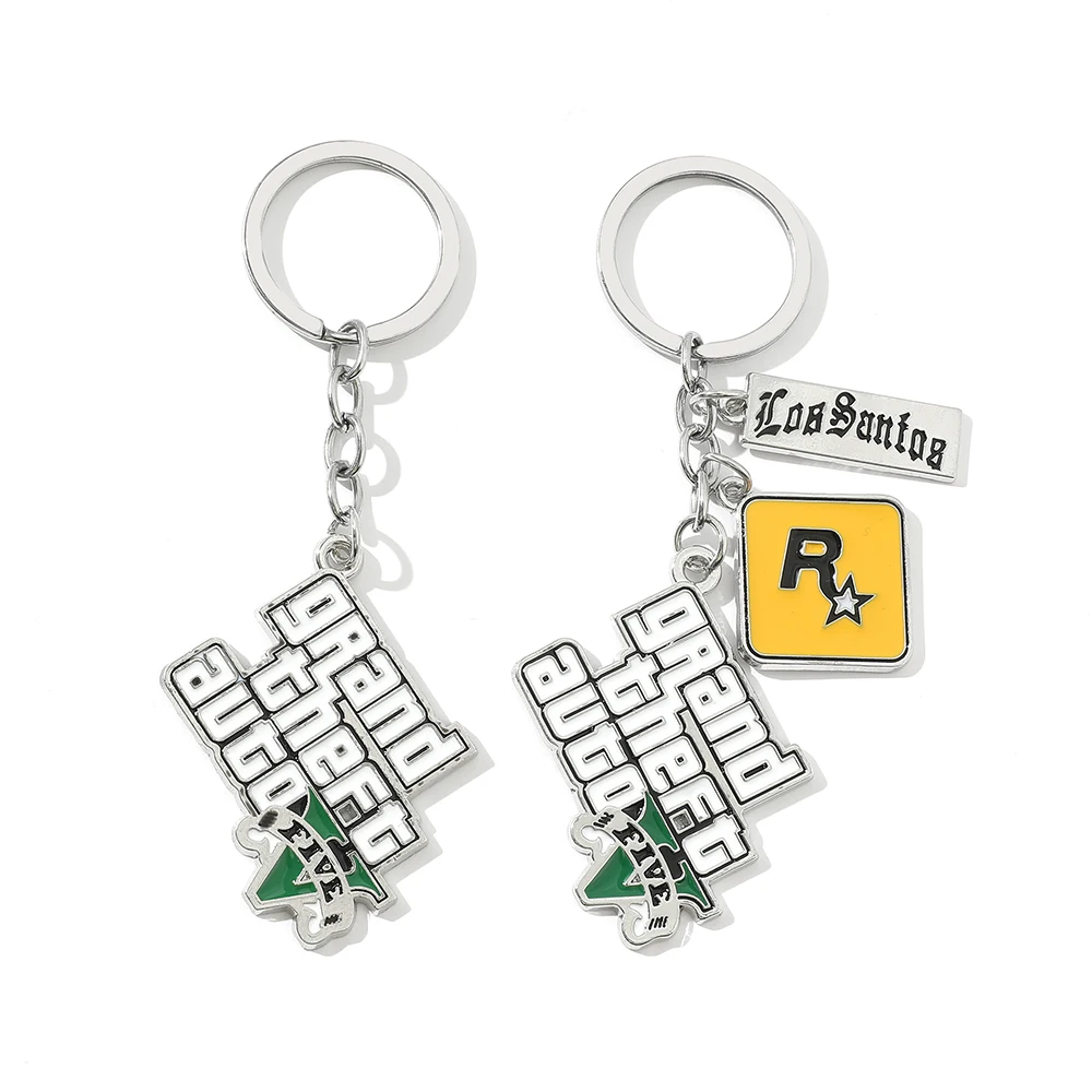 Ps4 Gta 5 Gioco Portachiavi Grand Theft Auto 5 Portachiavi Per Uomo Fan Xbox Pc Rockstar Portachiavi Titolare Gioielli Llaveros