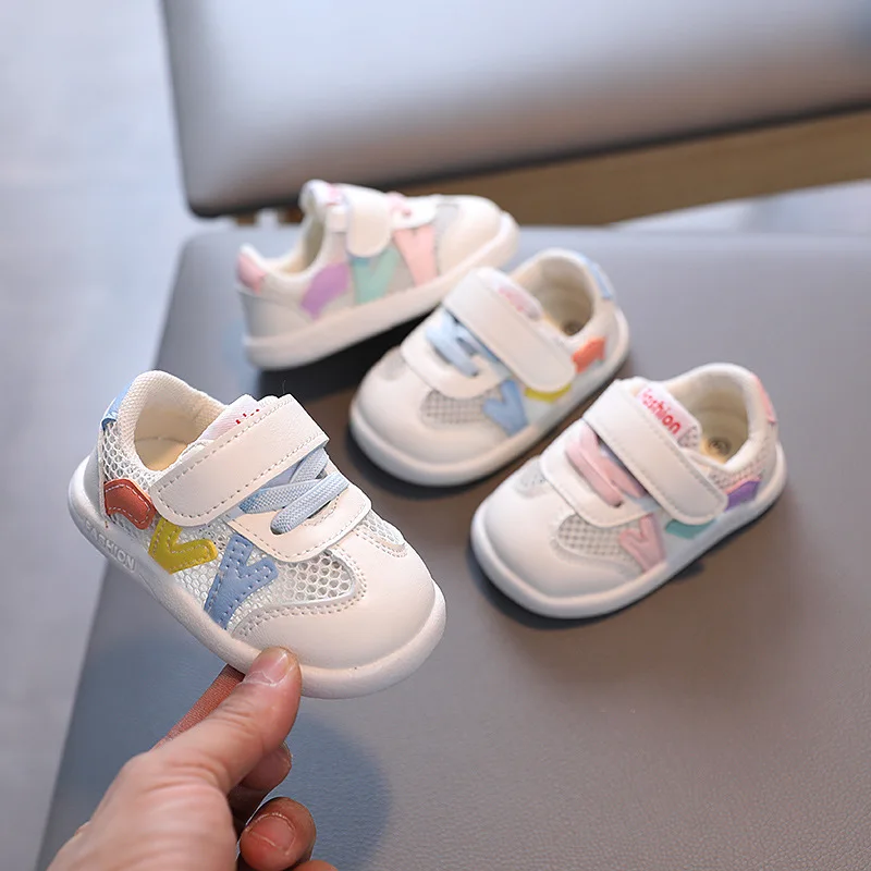 Estate New Baby Fashion Sandali Sportivi Mesh Upper Casual Kids Skate Shoes 1-2 Anni Baby Soft Sole First Walkers Shoes