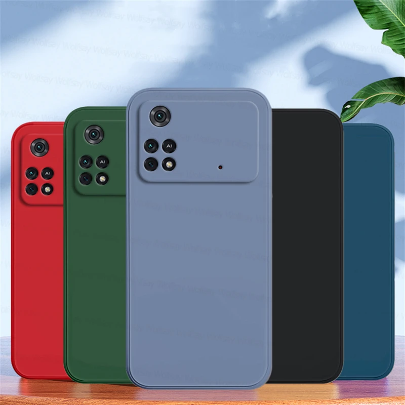 Per Xiaomi Poco X4 Pro 5G Custodia Xiaomi Poco X3 X4 X5 Pro 5G Cover Cover Posteriore In Silicone Liquido Antiurto Xiaomi Poco X4 Pro 5G