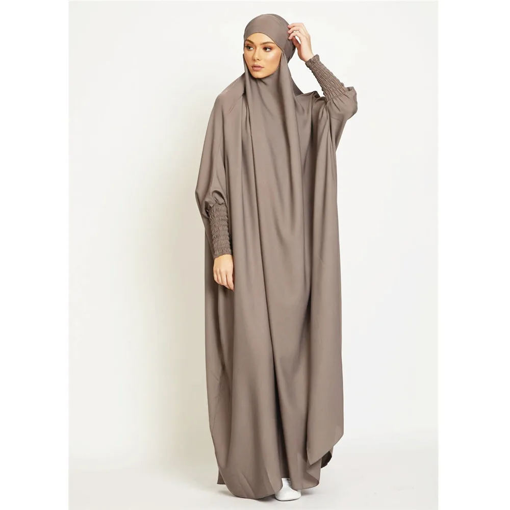 One Piece Amira Women Hijab Musulmano Overhead Khimar Veils Abiti Da Preghiera Copertura Completa Burqa Niqab Abaya Ramadan Garment Abaya Robe
