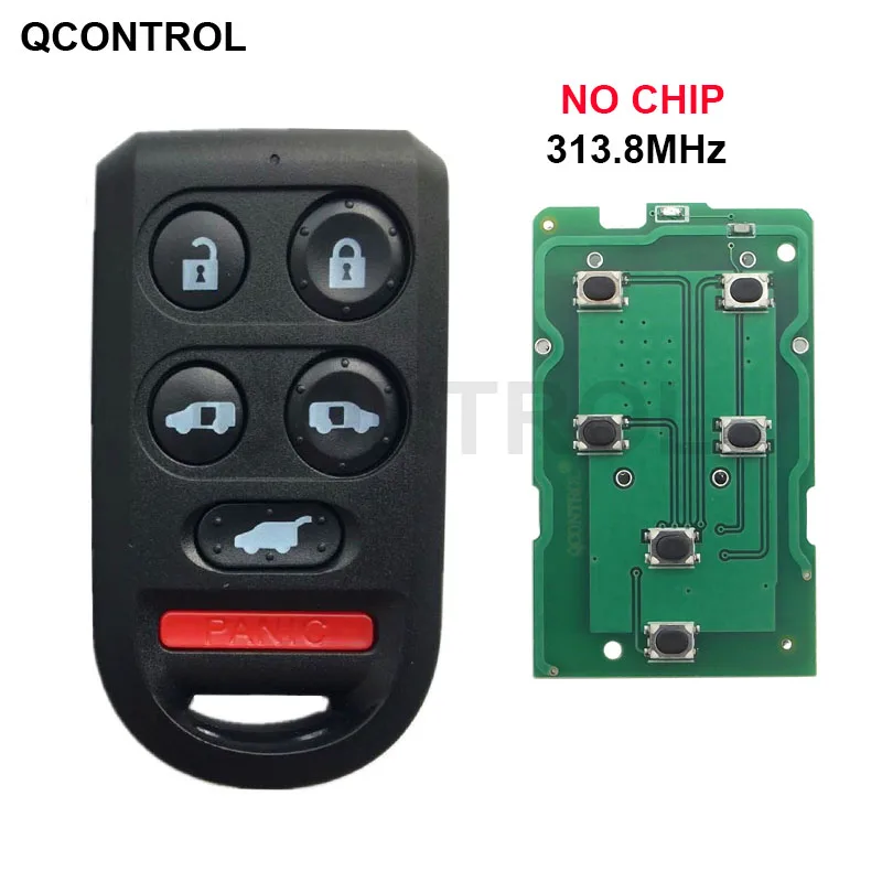 Qcontrol 5 1/6 Pulsanti 313.8Mhzsmart Remote Car Key Fob No Chip Per Honda Odyssey 2005 2006 2007 2008 2009 2010 Car Ac.