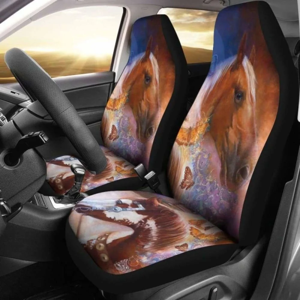Coprisedili Per Auto Caballos & Mariposa Horses 170804, Confezione Di Coprisedili Anteriori