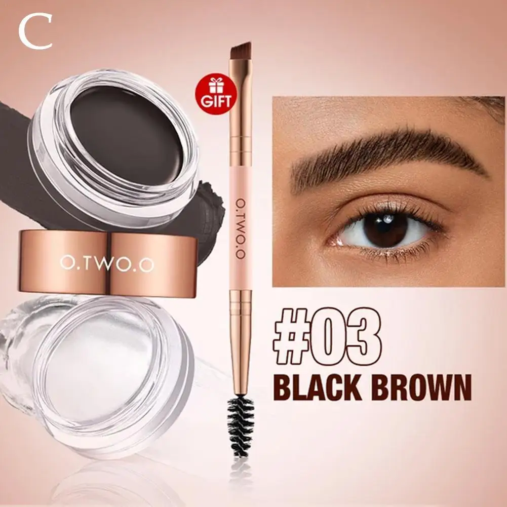 2 In 1 Pomata Per Sopracciglia Cera Gel Per Sopracciglia Impermeabile Di Lunga Durata Consistenza Cremosa Eye Brow Tint Enhancers Crema Cosmetica Per 