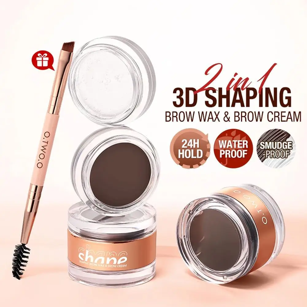 2 In 1 Pomata Per Sopracciglia Cera Gel Per Sopracciglia Con Pennello Per Trucco Cosmetici Per Sopracciglia Con Struttura Cremosa A Lunga Durata Imper