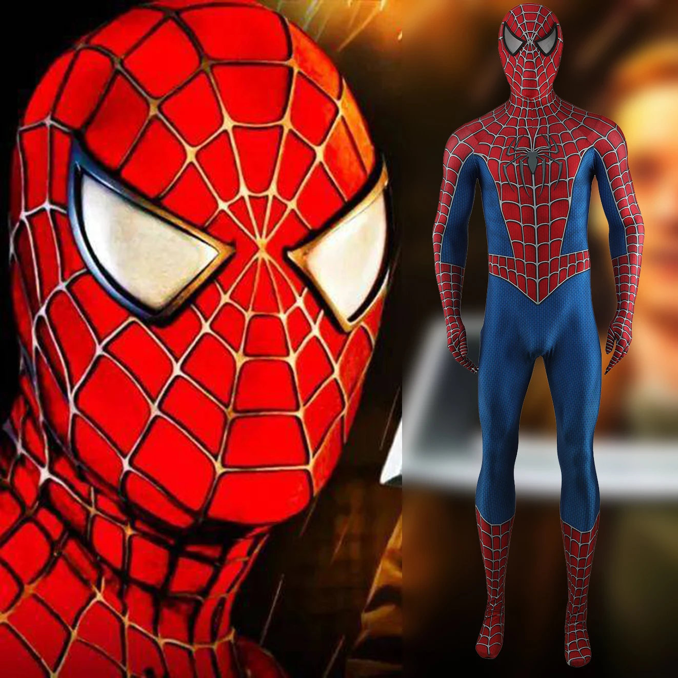 Fantasy Sam Raimi Spiderman Costume Cosplay Remi Spidey Zentai Spandex Lycra Supereroe Zentai Body Costume Di Halloween