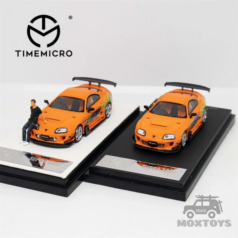 ** Preordina ** Time Micro 1:64 Supra A80Z Fast & Furious Paul Painting Orange Diecast Model Car Pressal