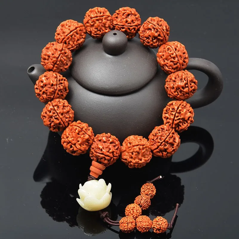 Nature Vajra Bodhi Rudraksha Bracciali Uomo Meditazione Mala Bracciali Con Perline Per Gioielli Da Donna Nuova Preghiera Braccialetto Buddismo Tibetan